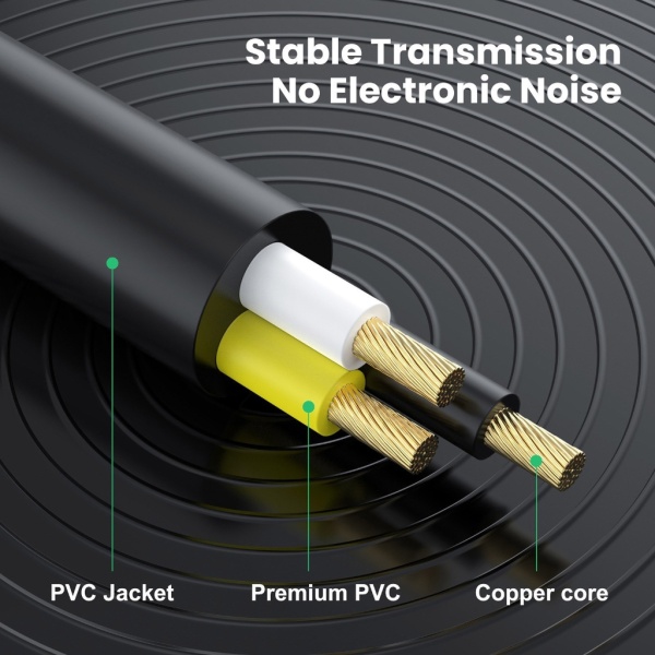 6,35 mm 1/4 tum till 3,5 mm 1/8 tum TRS Stereo Aux-kabel för hemmabio för bärbar dator 5m
