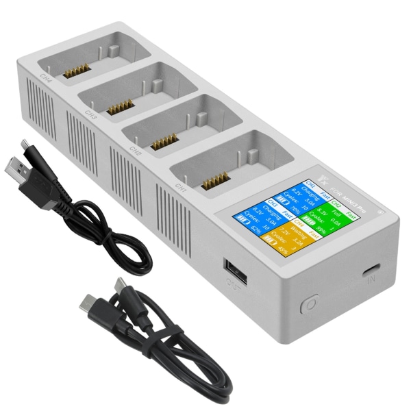 Multifunktions batterioplader Minioplader Opladningshub til Mini 3 Pro Drone Hurtigopladningshub USB Oplader LCD Display