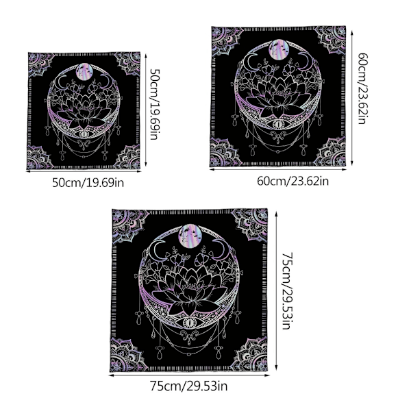 Tarot Dug til Borddækning til Køkken Spisestue Fest Hekseri Dekorationer 75x75cm