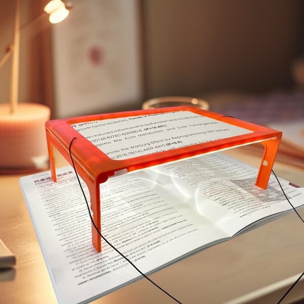 Fuld Side Forstørrelsesglas Dobbelt Lys Tilstand Foldbar Lup Til Hjemmet