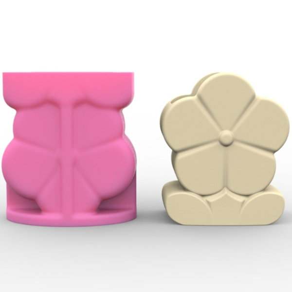 Kukka-silikoninen kukkaruukku Mold Betoni Kynttilänjalat Kynäteline Molds Istutuskone