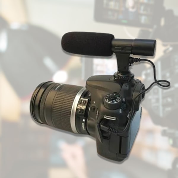 3,5 mm Vlog Inspelnings Kondensator Digital Stereo Universal SLR Tillbehör