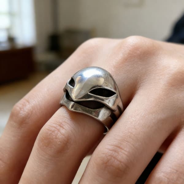 Snygga silverpläterade geometriska ringar för present