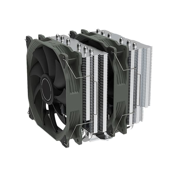Twin Tower Computer Køleventilator Med 6 Varmeoverførselsrør 2X140Mm Ventilator Til PC