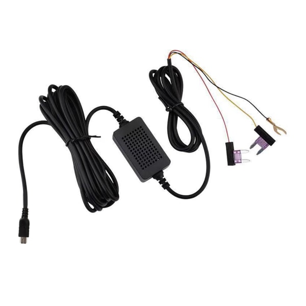 12V~24V till 5V 3A Mini USB power 3-trådig billaddarkabel null - Straight head