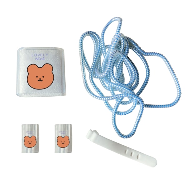 Beskyttelseshylseveske for iOS 18W/20W Originalt laderhode, telefonladeadapter Beskyttelsesdeksel Kabelklemme