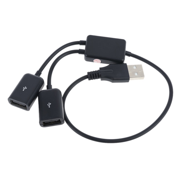 USB 2.0 hane till dubbel hona adapter navkabel USB OTG splitterkontakt 13,7 tum