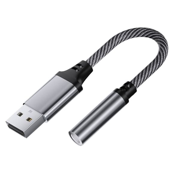 USB til 3,5 mm hunn lydkabeladapter for digitale enheter