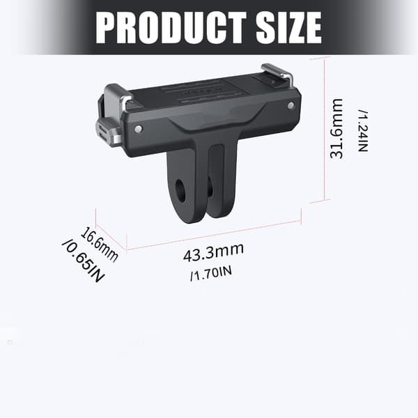Action Kamera Magnetisk Adapter Mount til Action 4/3 Quick Release Adapter