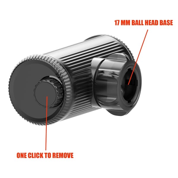 Ergonomisk biltelefonklipsfeste lite kompatibelt for 17 mm kulehodeadaptere