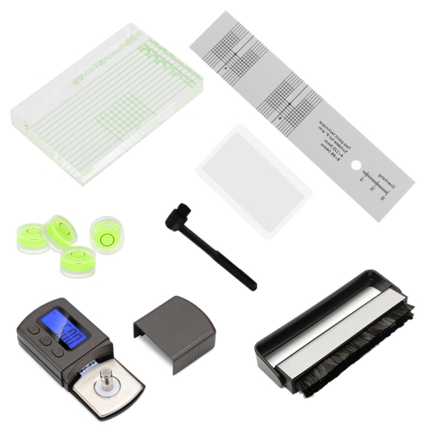 Bærbar LCD digital pladespiller Stylus Force Scale Meter Gauge Alignment Protractor Tracking Gauge til Vinyl Recorder