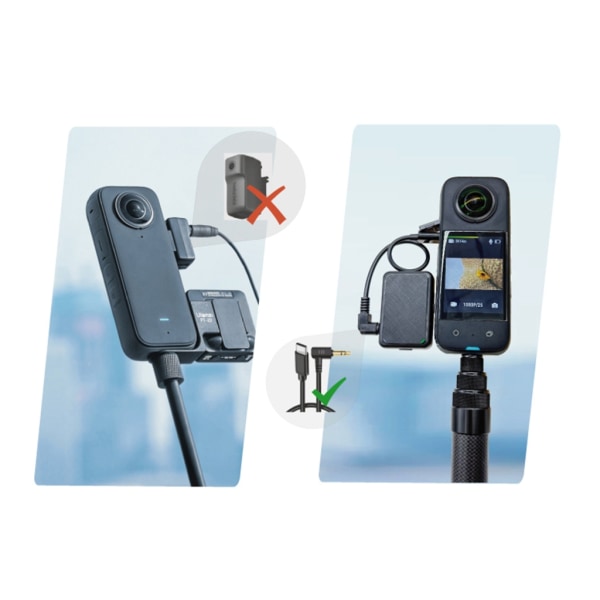 Mikrofonadapter Kabelomvandlare Trådlinje Audional överföringssladd Typ-C till 3,5 mm för 360X3/OneX2/OneRS/OneR-kamera null - X3 X2 RS version
