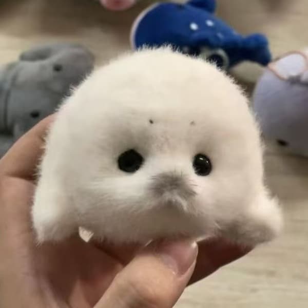 Adorkable säl gosedjur stressleksak kontor sovrum prydnadskudde