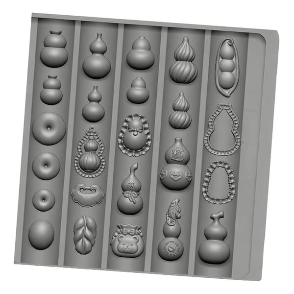 Silikone neglekunstform til 3D præget design med lykkegræskar