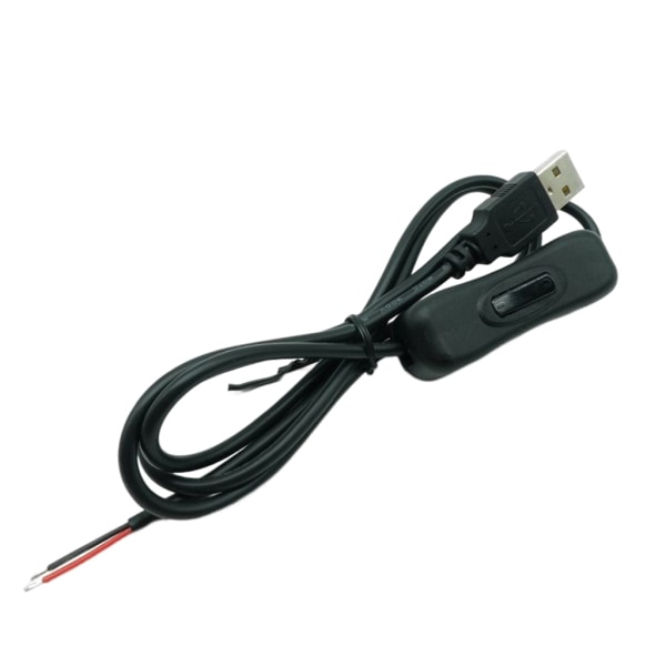 USB han 2-bens ledning velegnet til 5V USB blæser, LED strips, bordlampe switch kabel