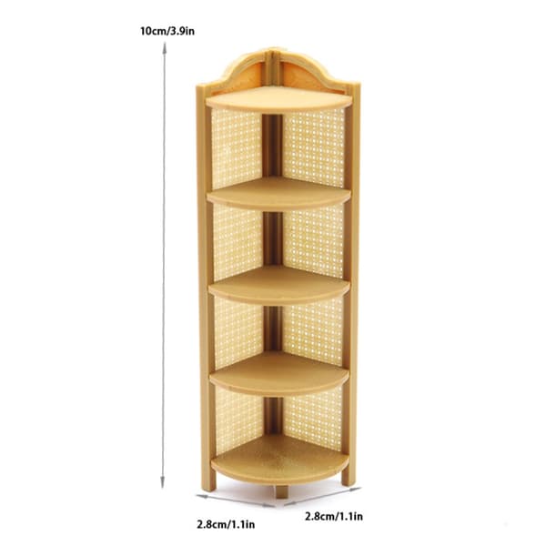 Hjørne Mini Display Hylde Håndværk Til Modelhus Soveværelse Dekorationer Og Display