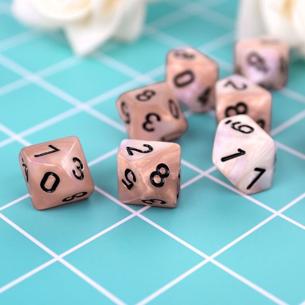 10 stk/sett 10-sidet D10 polyhedral terning tallskive bordspill 4
