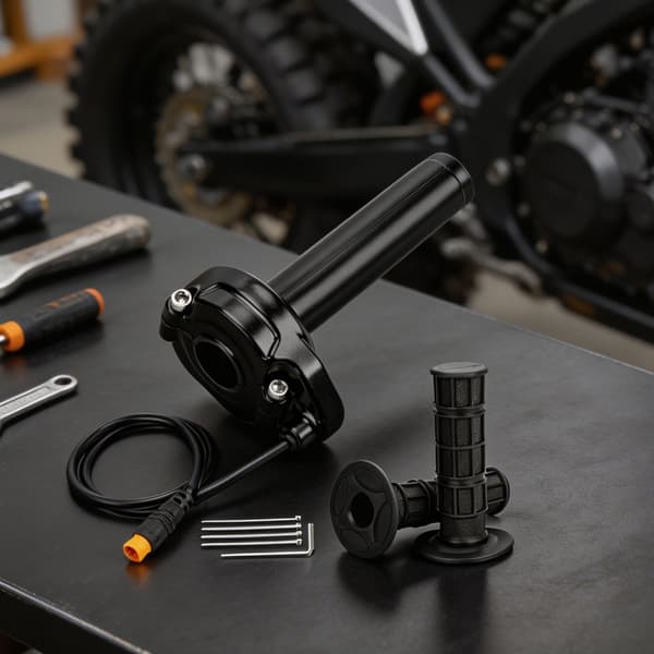 Hårdt motorcykel twist modifier greb passer til 22,2 mm styr 12V 72V
