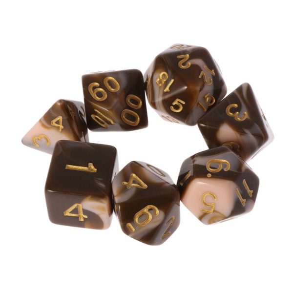 7 stk/sett Sided Dice D4 D6 D8 D10 D12 D20 For RPG Poly Game
