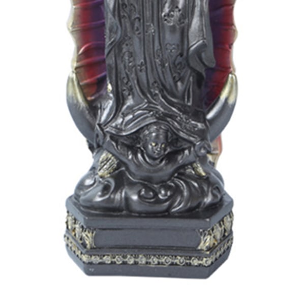 Vår Fru av Guadalupe Jungfru Maria Religiös staty Kallgjuten harts Bronsfinish Heminredningsfigur