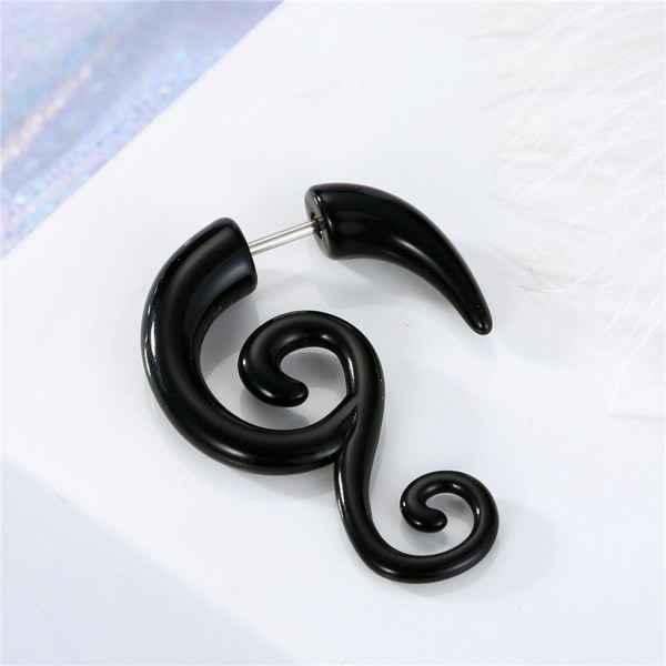 8 par eleganta akryl öron avsmalnande Spiral mätare Örhängen Smycken Present för kvinnor