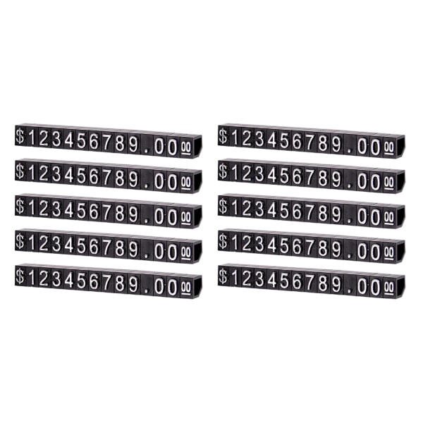Justerbara siffror tecken Taggar för watch Smycken Vindisk Display Stand White Black