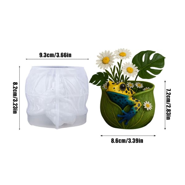 Blomkrukor Form Ljusstake Silikonform Suckulenter Planteringskärl Cementformar