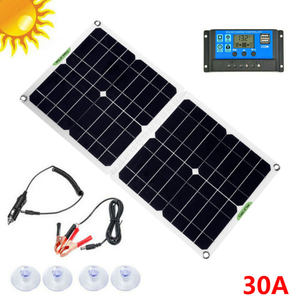Fällbar solcellsladdare Bärbar 100W 12V 5V USB utgångsenhet Solpanel Utomhusöverlevnadsverktyg för power
