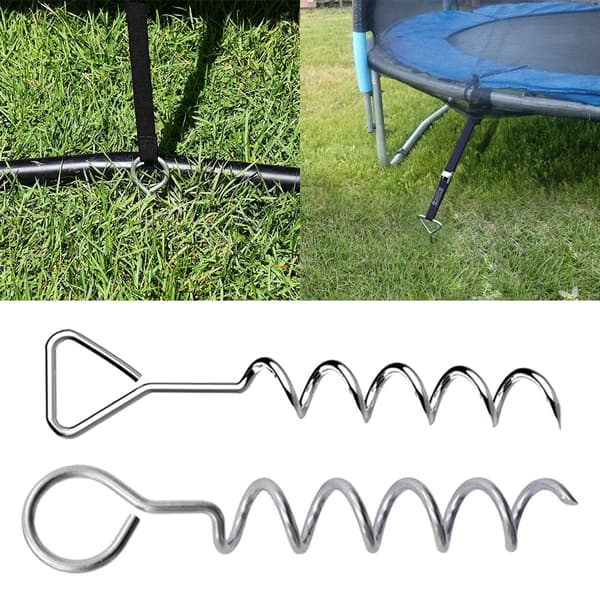 Tunge Trampoline Staker Tie Down Spiraler Jordankere Staker Holdbare Triangular head floo
