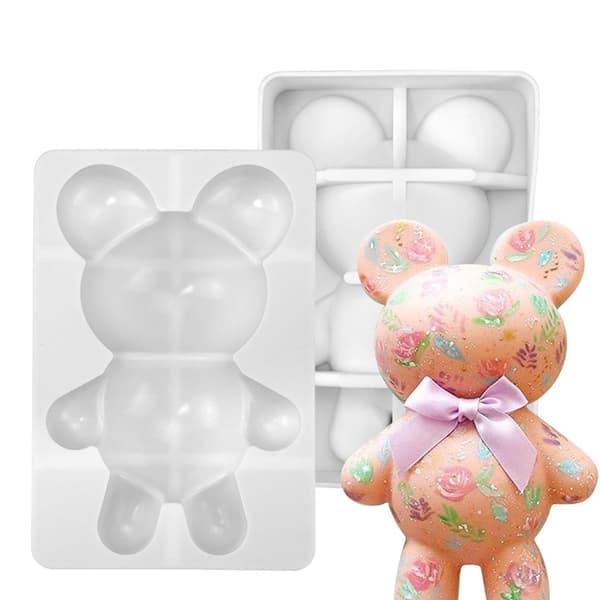 Bjørneform 3D Dyr Silikone Støbe Epoxyform til Håndlavet Kage Chokolade