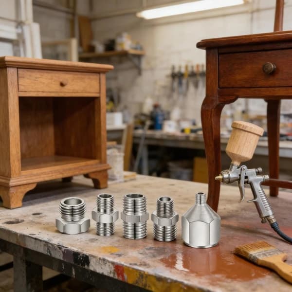 Universell sprutpistoladapterset 7 delar hög precision kopparnickel
