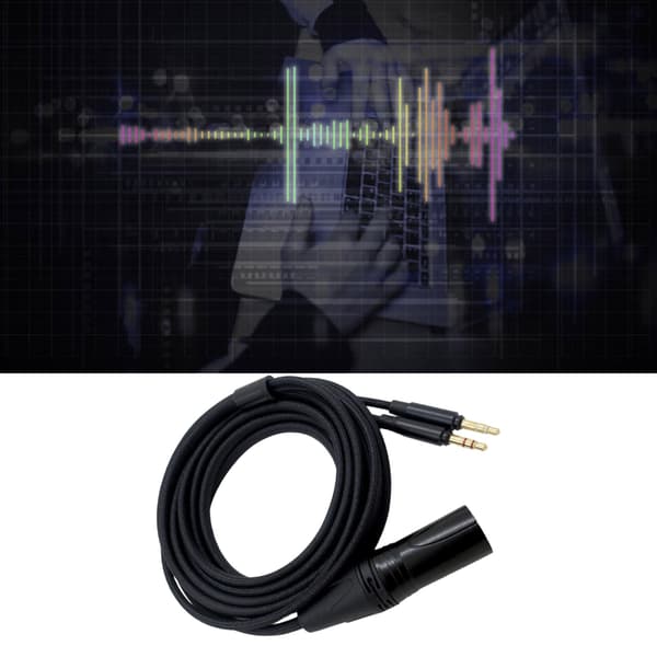 Klart 4-benet til dobbelt 3,5 mm kabel 4 kerner bart kobber til studieudstyr