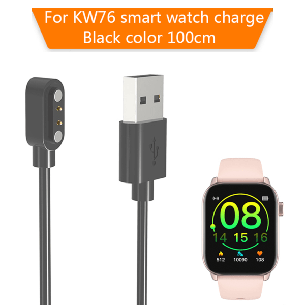 Smartwatch Laddare Stall Magnetisk fäste Kompatibel för KW76 Laddkabel 100 cm sladdhållare Power Base