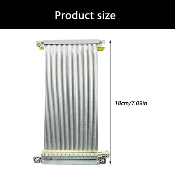 PCIe4.0 X16 Grafikkort Forlængerkabel Grafikkort Risers Kabel Dobbelt