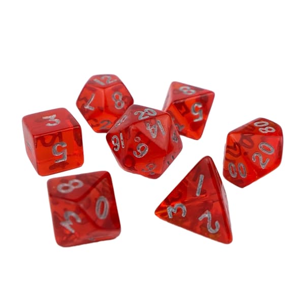 Bærbart Mini Polyhedral Terningesæt Klart Multisidet Akryl Terninger Dekoration 7