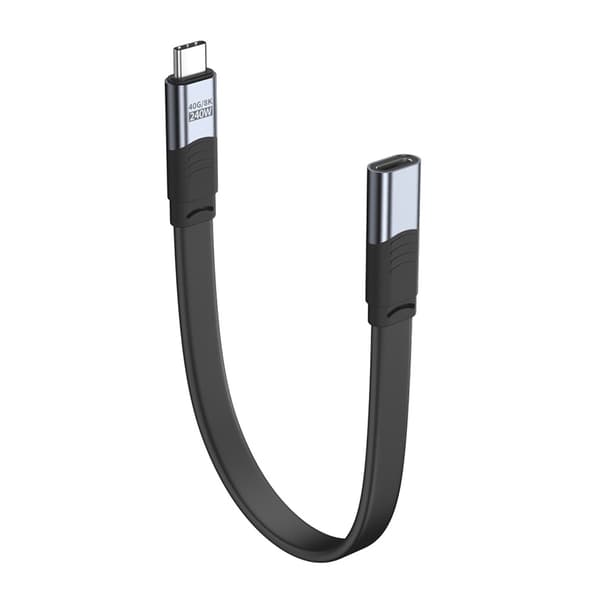 USB 4-kabel Typ C förlängningskabel 40 Gbit/s USB C dataöverföringskabel PD240W