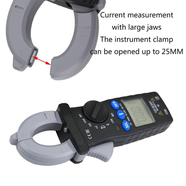 Mångsidig Clamp Multimeter Mät Spänning Ström Resistans Kapacitans NCV
