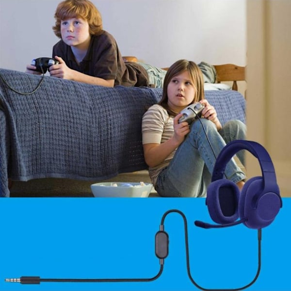 Støyreduserende Gaming Hodetelefonkabel for G433/G233 Volumkontroll & Mikrofon
