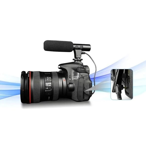 3,5 mm Vlog Inspelnings Kondensator Digital Stereo Universal SLR Tillbehör
