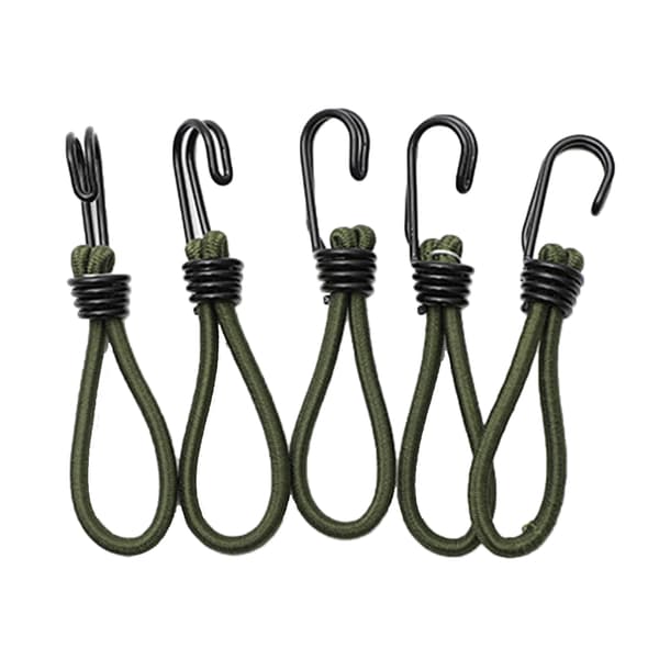 5 st Elastiska tältrep Spänne Mark spikrem Campingkapell Fast kroksnöre
