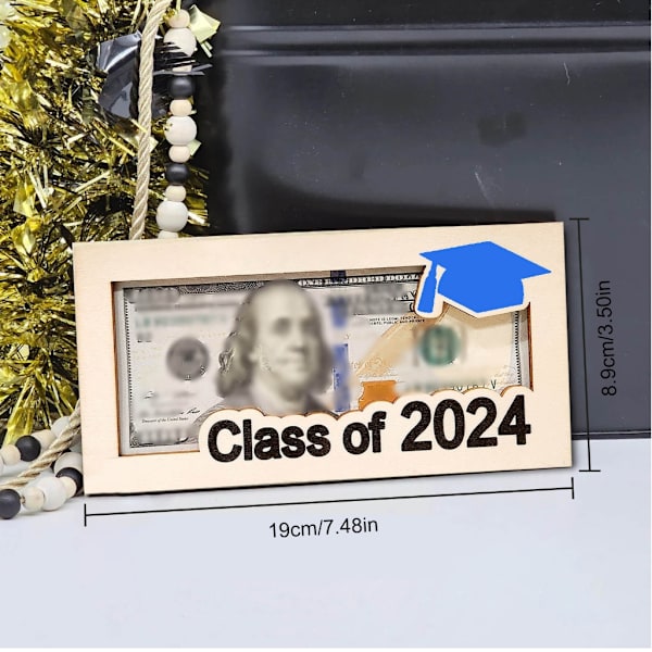 Graduation Cards Box Cash Holder 2024 Graduation Money Gift Holder Blue