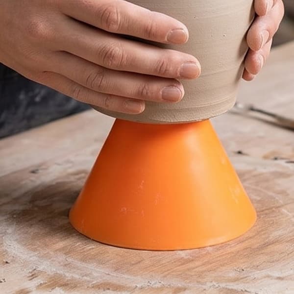 Orange Pottery Edges Smoothing Tool Halsformere til håndlavede lerkar