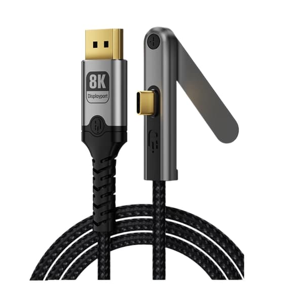 DisplayPort-kabel för USB C-enheter med vikbart stativ, typ C-videokabel