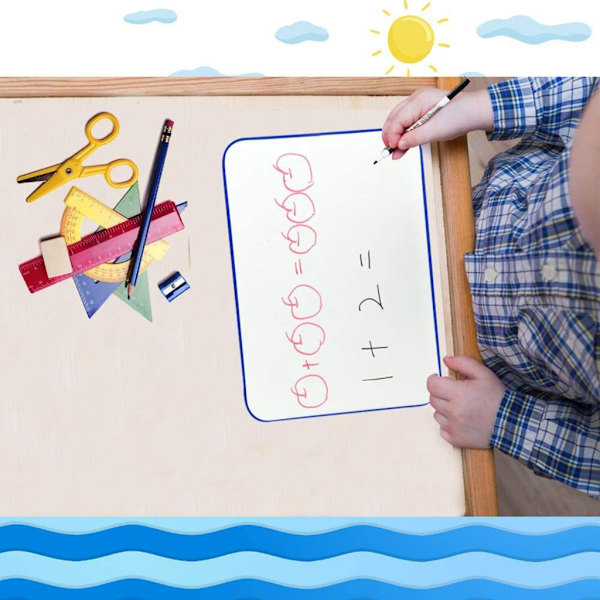 Dobbeltsidet whiteboard tør sletter hvide tavler til studerende og kontoransatte null - B