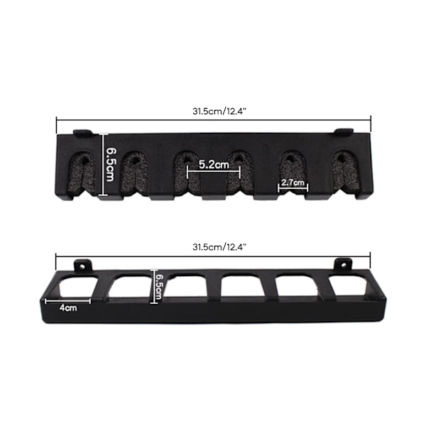 Fiske stang holdere EVA 6-stang 8-stang stativ vertikal stang holder veggmontering Horizontal 8 holes