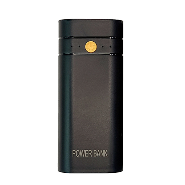 Akku-laturi-kotelo Kannettava DIY- power 2,1A5V:n tulo- ja ulostulolla 2x18650 case musta-valkoinen