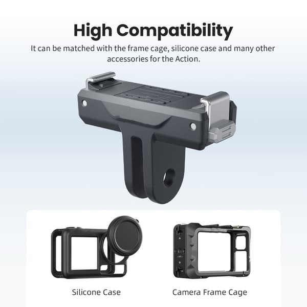 Action Kamera Magnetisk Adapter Mount til Action 4/3 Quick Release Adapter