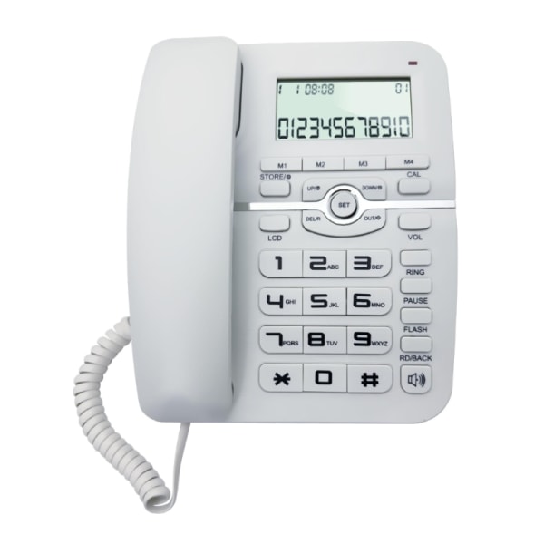 Fast telefon Stationär telefon Fast telefon Uppringare Telefon Reception White