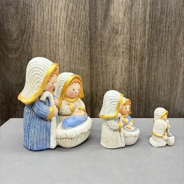 Julekrybbefigurer, bordpynt, religiøs julepynt