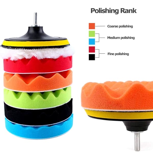 8 stk. profesjonelle bilpoleringssvamper, 7 tommer, for bilbufferpolerer